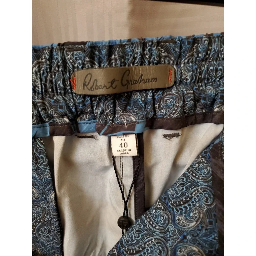 Robert Graham Sz 40 Blue Floral Tropical Performance Board Short Swim Trunks NWT